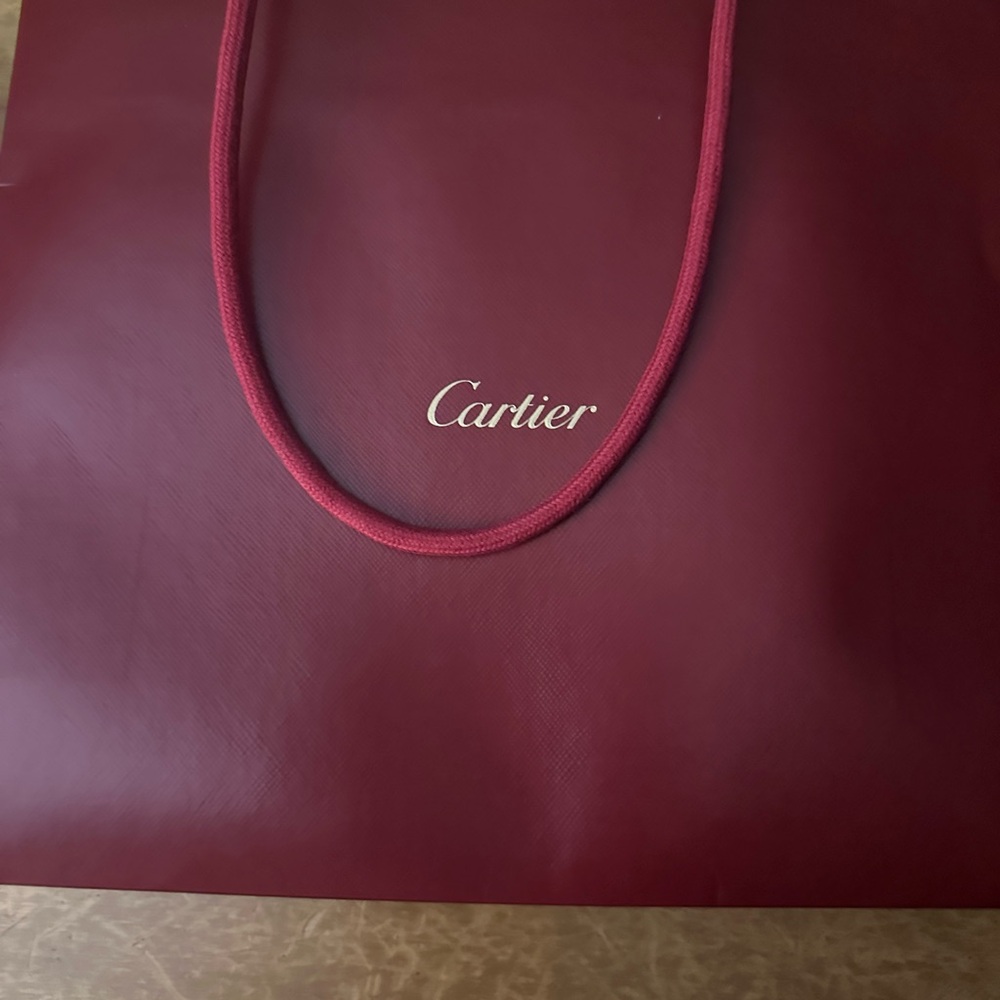 Authentic Cartier shopping bag with Cartier ribbon